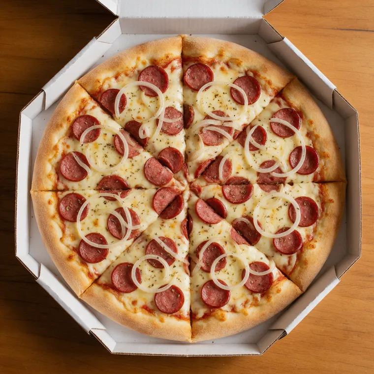 Pizza Calabresa com Cebola (imagem ilustrativa)